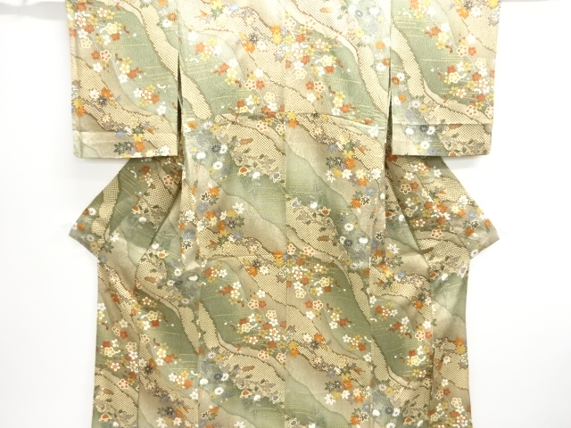 JAPANESE KIMONO / HITOE KOMON / KIKU & MAPLE 